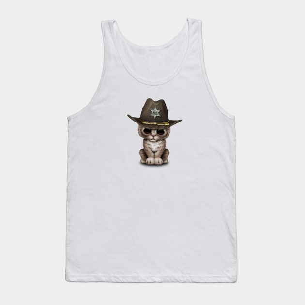 Cute Kitten Sheriff Tank Top by jeffbartels